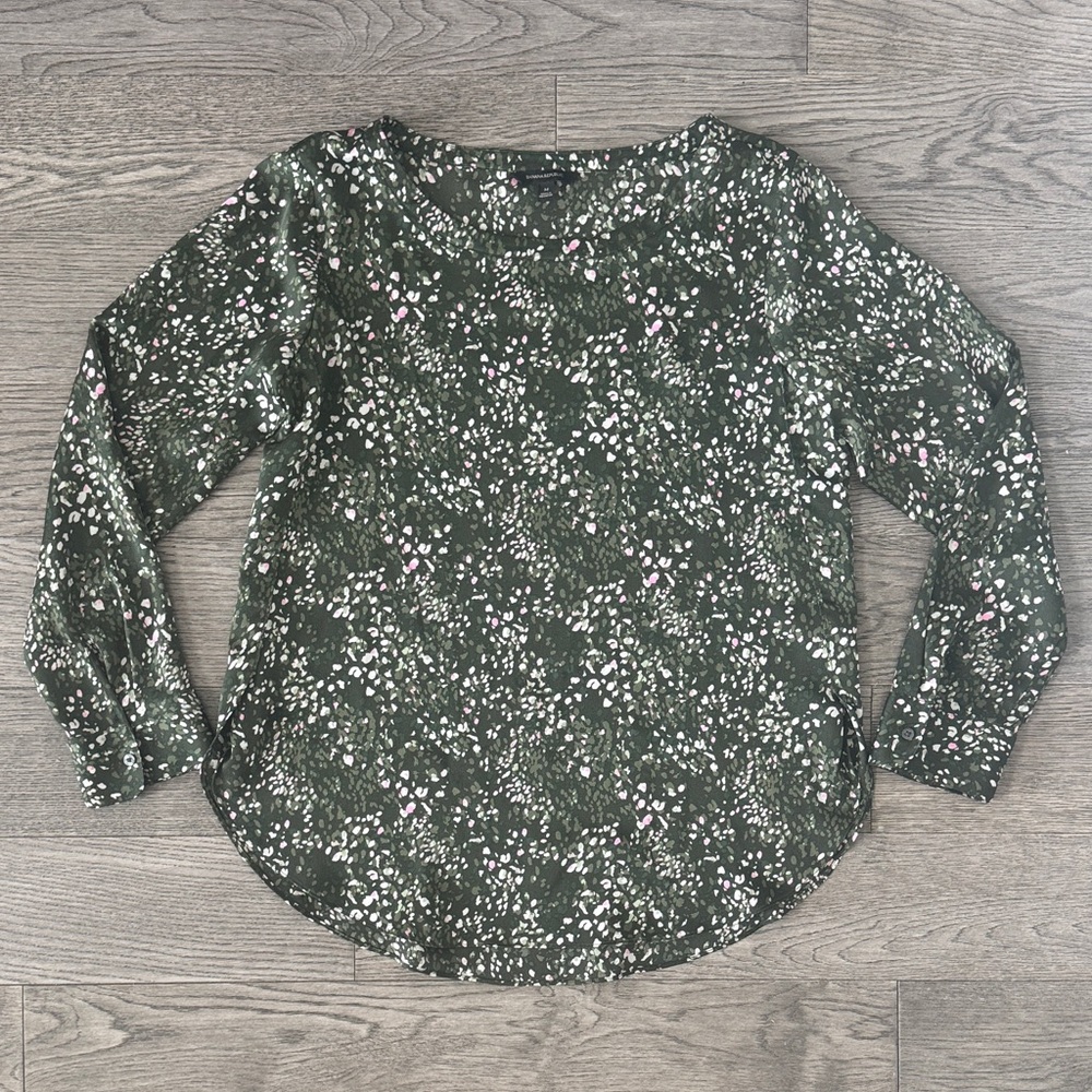 🌼BANANA REPUBLIC🌼 Green Floral Blouse, Size M